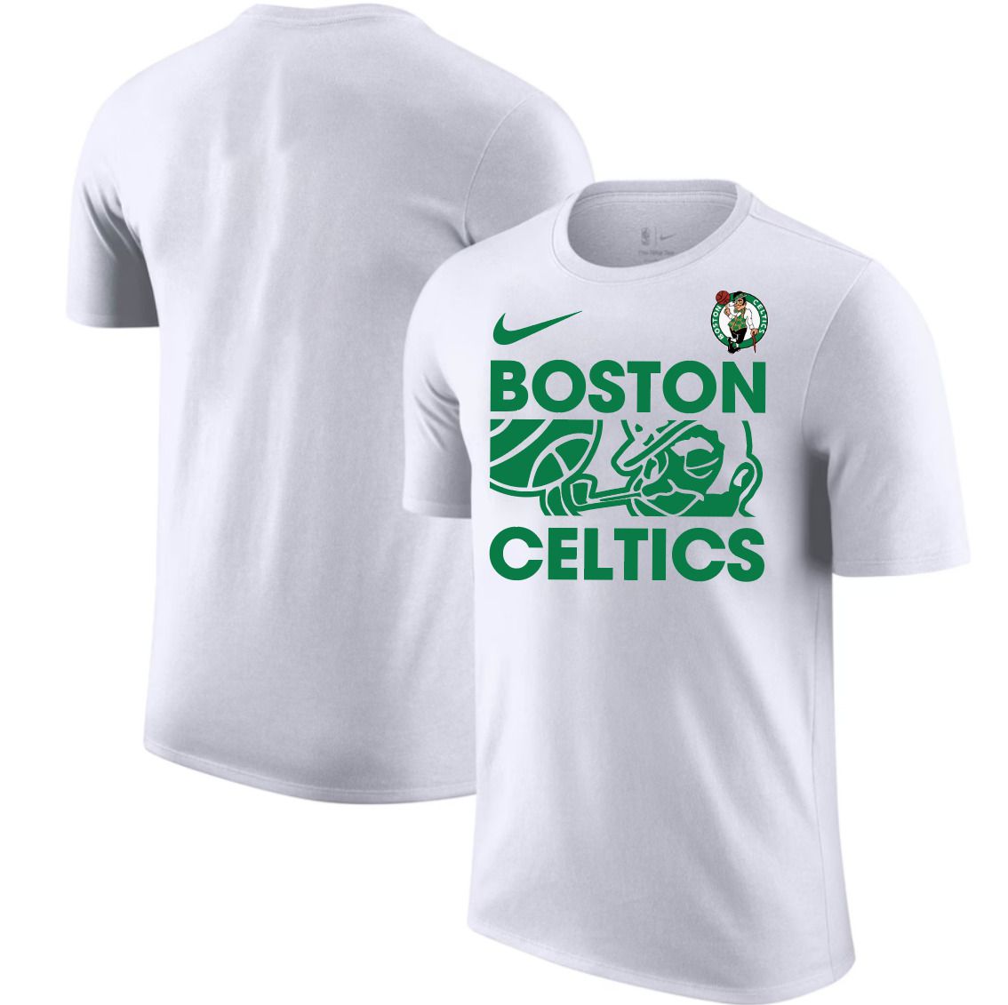 Men 2025 NBA Boston Celtics White Nike T shirts style 1->nba t-shirts->Sports Accessory